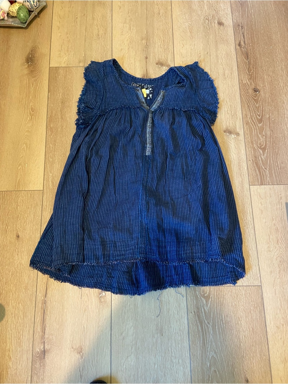 Free people Women’s Navy Blue Short Sleeve Tunic Top SZ XS